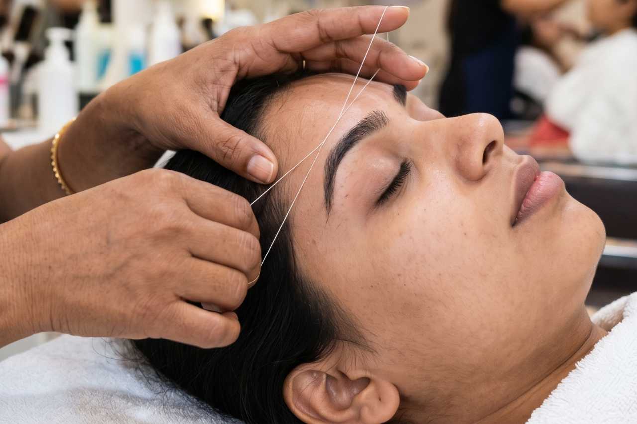 Eyebrow threading